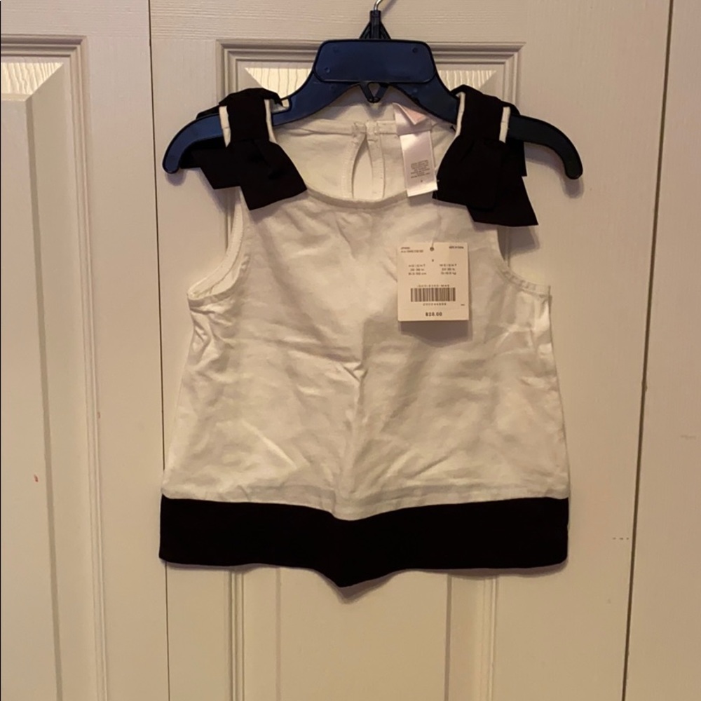 NWT- Janie & Jack size 3 black and white shirt